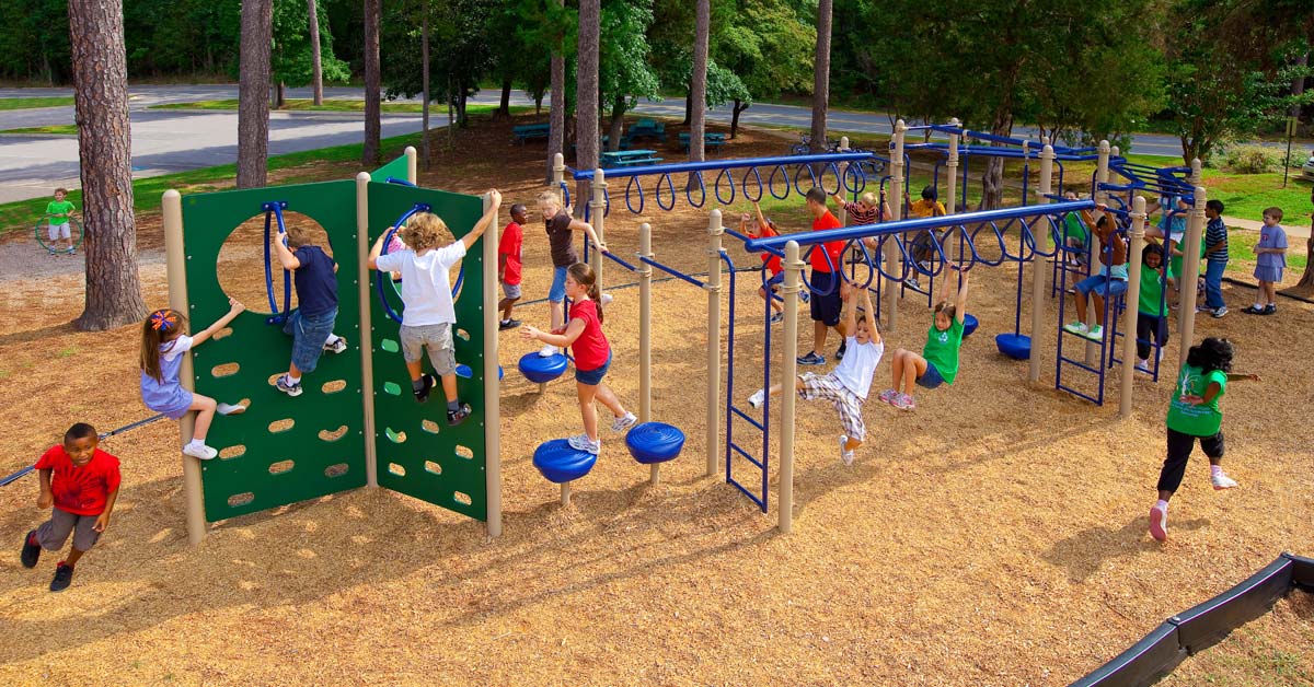 Kids fitness playground equipment