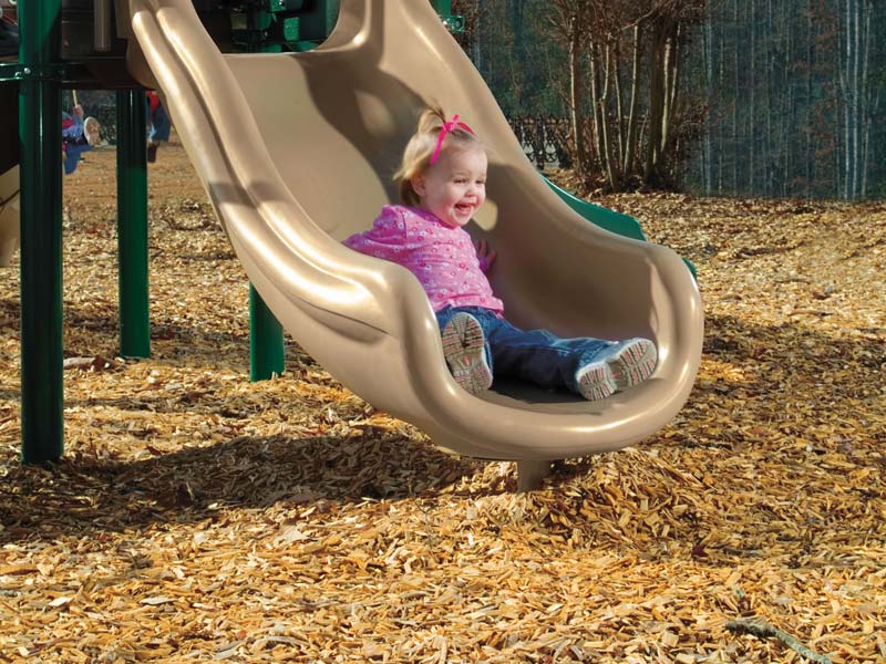 Wooden mulch playground surfacing