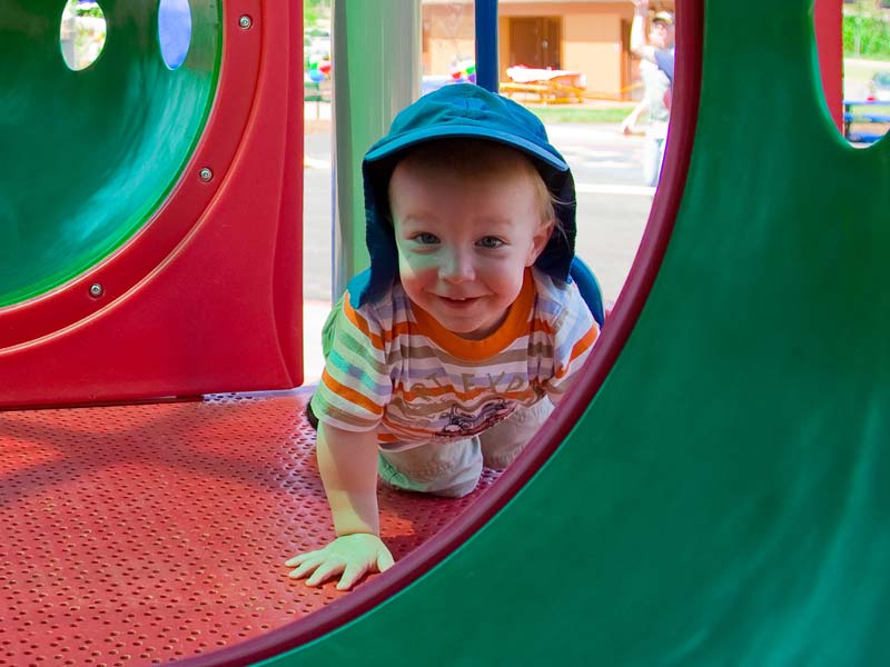 Toddler showing the child development stage of walking