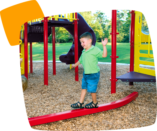 boy on a balance beam