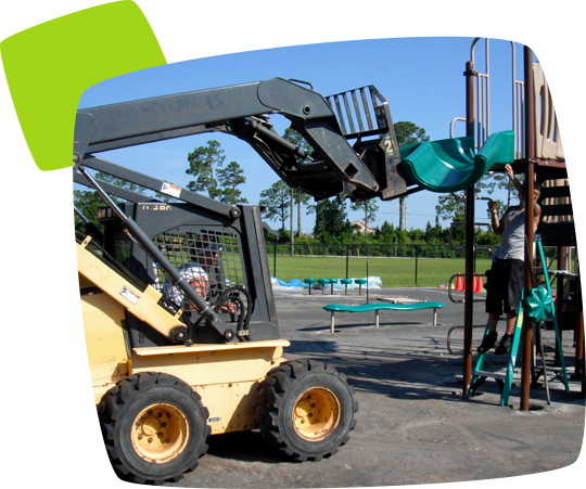 commercial playground equipment installation